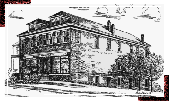 Kaullen Mercantile Company - Drawing by Mary Ann Hall Kaullen Mercantile Company - Drawing by Mary Ann Hall