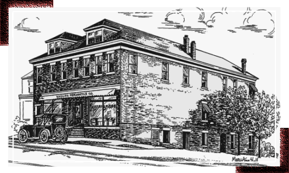 Kaullen Mercantile Company - Drawing by Mary Ann Hall